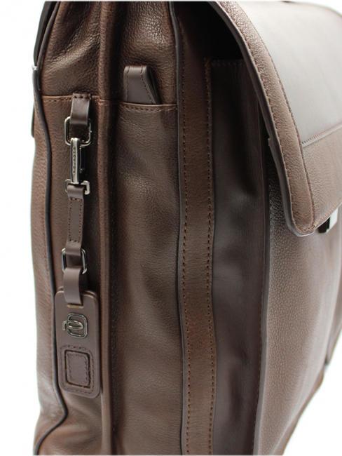 CAMPIONARIO - WOSTOK Cartella porta PC 15,6" in pelle MORO - Cartelle Lavoro