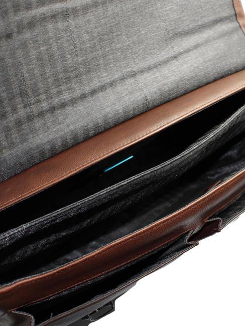 CAMPIONARIO - WOSTOK Cartella porta PC 15,6" in pelle MORO - Cartelle Lavoro