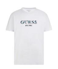 GUESS SS CN T-shirt in cotone purwhite - T-shirt Uomo - 3