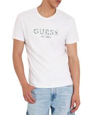 GUESS SS CN IRIDESCENT T-shirt in cotone stretch purwhite - T-shirt Uomo - 3