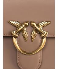 PINKO CLASSIC LOVE BAG Borsa one simply biscotto zenzero-antique gold - Borse Donna - 4