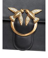 PINKO CLASSIC LOVE BAG Borsa one simply nero-antique gold - Borse Donna - 4