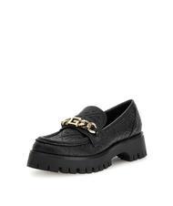 GUESS ALMOSTY Mocassino catena 4G logo NERO - Scarpe Donna - 3