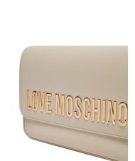 LOVE MOSCHINO LETTERING Borsa a tracolla avorio - Borse Donna - 4