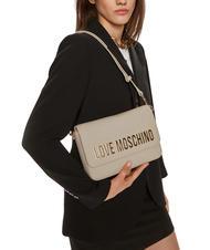 LOVE MOSCHINO LETTERING Borsa a tracolla avorio - Borse Donna - 6