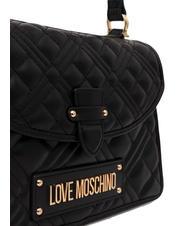 LOVE MOSCHINO QUILTED Borsa cartelletta con tracolla Nero - Borse Donna - 4