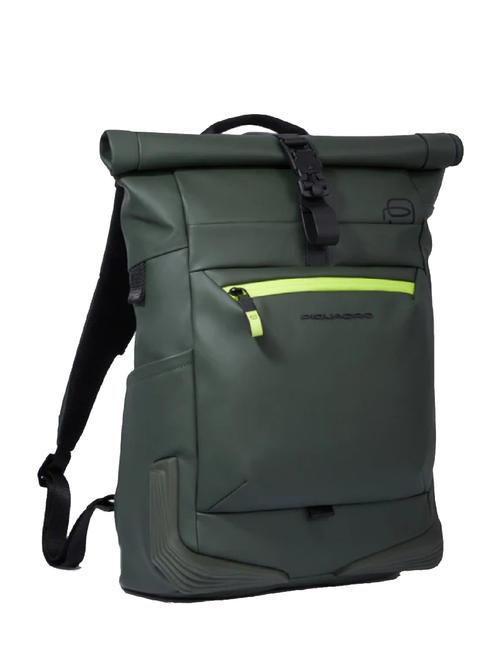 CORNER SPECIALE GOMMATO Zaino roll-top porta pc 15.6" VERDE - Zaini da lavoro porta PC