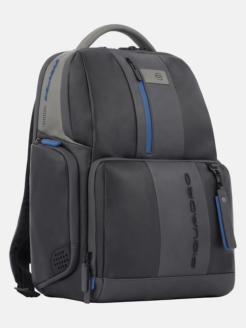 URBAN FAST-CHECK Zaino in pelle porta PC 15,6" nero grigiongr - Zaini da lavoro porta PC