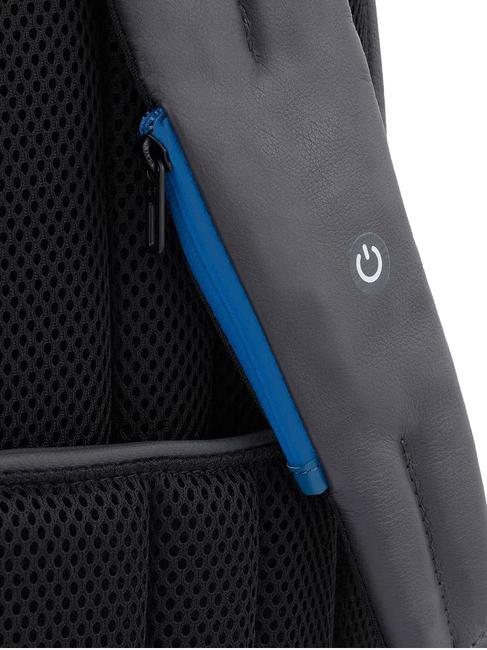 URBAN FAST-CHECK Zaino in pelle porta PC 15,6" nero grigiongr - Zaini da lavoro porta PC