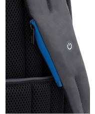 PIQUADRO URBAN FAST-CHECK Zaino in pelle porta PC 15,6" nero grigiongr - Zaini da lavoro porta PC - 5