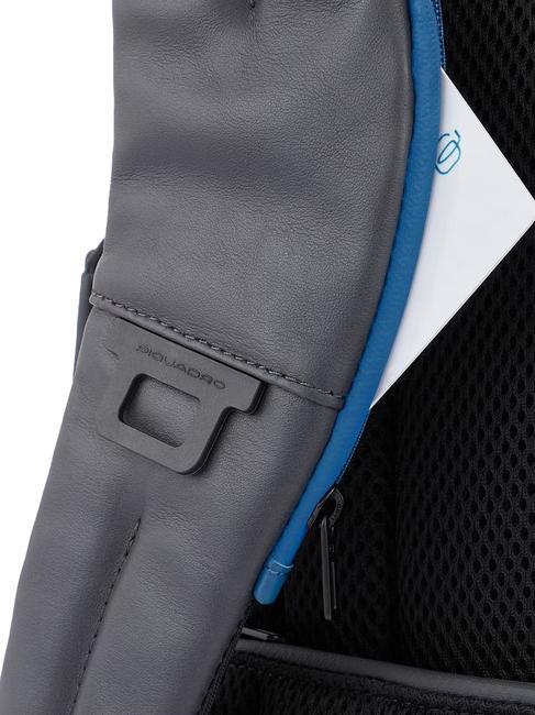 URBAN FAST-CHECK Zaino in pelle porta PC 15,6" nero grigiongr - Zaini da lavoro porta PC