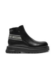 LOVE MOSCHINO SQUARE 40 Stivaletti beatles in pelle Nero - Scarpe Donna - 2
