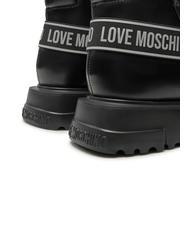 LOVE MOSCHINO SQUARE 40 Stivaletti beatles in pelle Nero - Scarpe Donna - 5