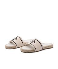 ROCCOBAROCCO RB Ciabattina in canvas off white - Scarpe Donna - 4