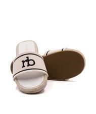 ROCCOBAROCCO RB Ciabattina in canvas off white - Scarpe Donna - 5