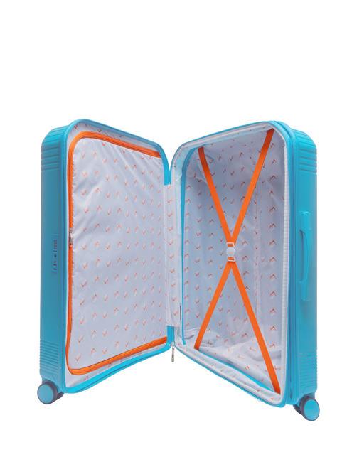LIGHT POP 1 Set trolley: cabin+medio e grande espandibili water blue - Set Trolley