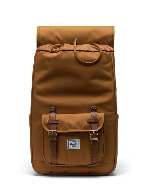 LITTLE AMERICA MID Zaino porta PC 15,6" bronze brown - Zaini Scuola & Tempo Libero