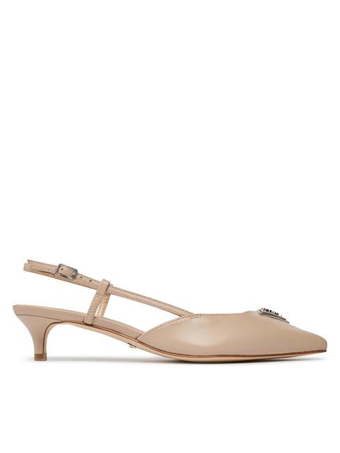 JESSON Décolleté sling back in pelle taupe - Scarpe Donna
