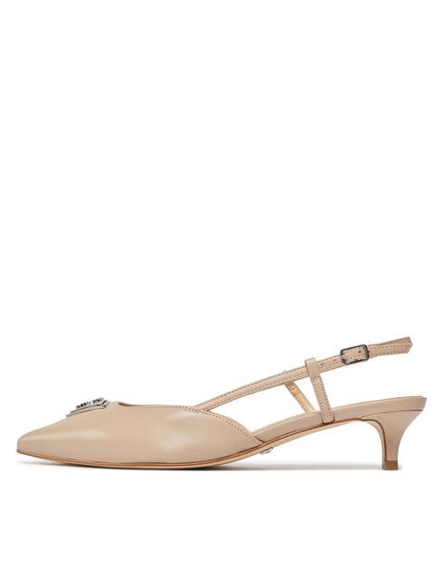 JESSON Décolleté sling back in pelle taupe - Scarpe Donna
