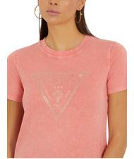 GUESS VINTAGE T-shirt in cotone peach coral - T-shirt e Top Donna - 3