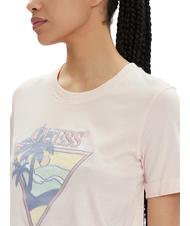 GUESS BEACH TRIANGLE T-shirt in cotone wanna be pink - T-shirt e Top Donna - 3