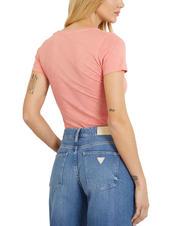 GUESS SLUBBY T-shirt a maniche corte peach coral - T-shirt e Top Donna - 2