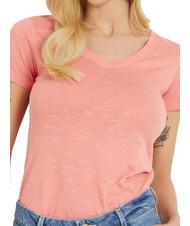 GUESS SLUBBY T-shirt a maniche corte peach coral - T-shirt e Top Donna - 3