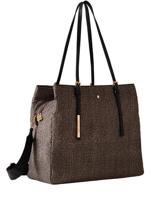 L'ECOLE NYLON  Borsa a spalla, con tracolla OP/NATURALE/NERO - Borse Donna
