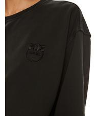 PINKO SETUP  Felpa in cotone nero caviale - Felpe Donna - 3