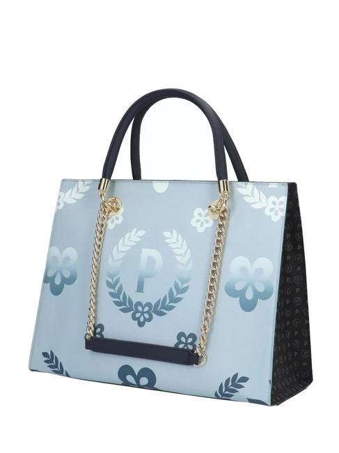 HERITAGE  Shopping bag con doppio manico azzurro / nero - Borse Donna