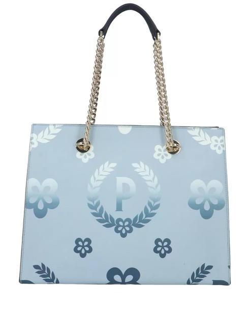 HERITAGE  Shopping bag con doppio manico azzurro / nero - Borse Donna