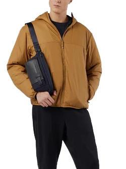 BRIEF 2 Marsupio in pelle e tessuto blu - Marsupi