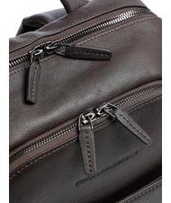 PIQUADRO BLACK SQUARE Zaino porta PC 14" in pelle moro - Zaini da lavoro porta PC - 3