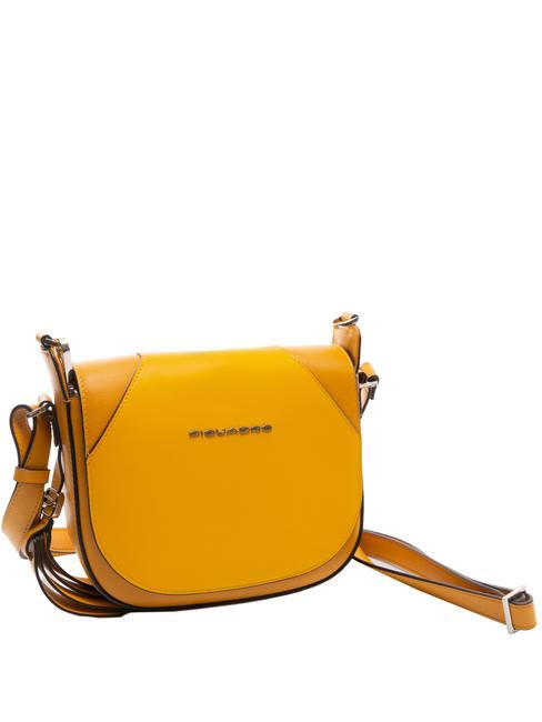 CAMPIONARIO - MUSE Mini bag a spalla in pelle con tracolla Giallo - Borse Donna