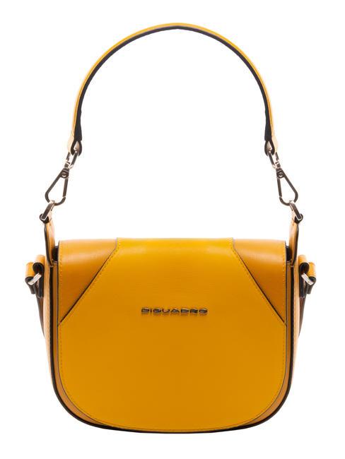 CAMPIONARIO - MUSE Mini bag a spalla in pelle con tracolla Giallo - Borse Donna