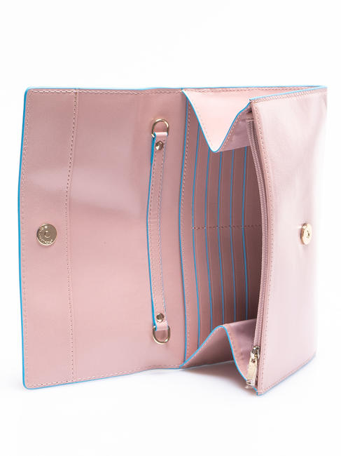 CAMPIONARIO - BLUE SQUARE Pochette portafoglio in pelle rosa3 - Portafogli Donna