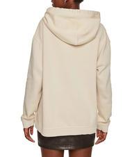 PINKO BASSANI Felpa con cappuccio beige nebbia - Felpe Donna - 2