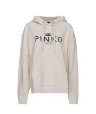 PINKO BASSANI Felpa con cappuccio beige nebbia - Felpe Donna - 4