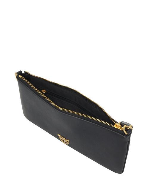 HORIZONTAL FLAT  Borsa a spalla, in pelle nero-antique gold - Borse Donna
