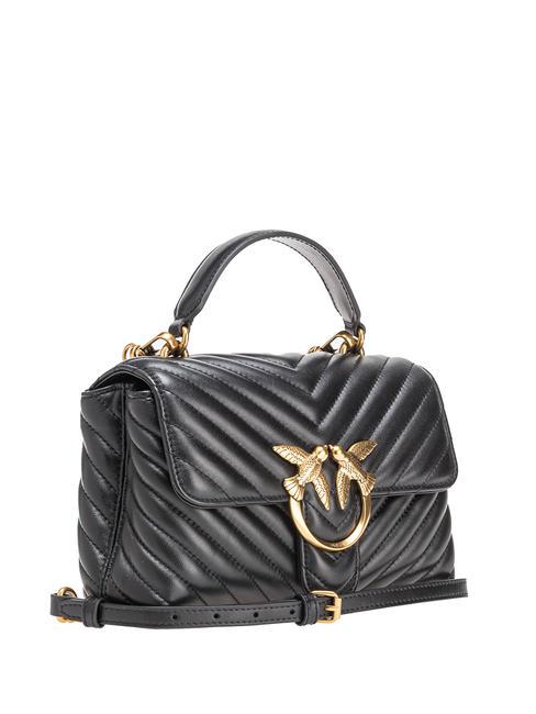 LOVE LADY PUFF Mini Bag a mano, con tracolla nero-antique gold - Borse Donna