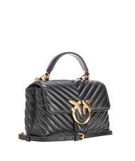 PINKO LOVE LADY PUFF Mini Bag a mano, con tracolla nero-antique gold - Borse Donna - 2