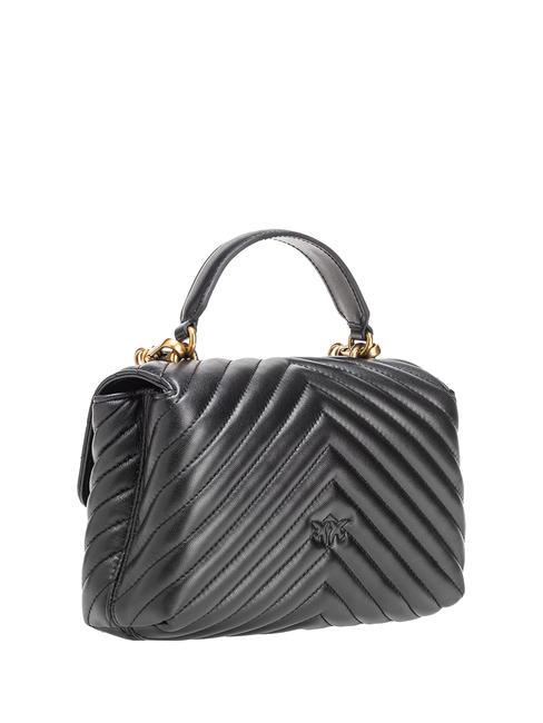 LOVE LADY PUFF Mini Bag a mano, con tracolla nero-antique gold - Borse Donna