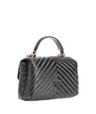 PINKO LOVE LADY PUFF Mini Bag a mano, con tracolla nero-antique gold - Borse Donna - 3