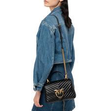 PINKO LOVE LADY PUFF Mini Bag a mano, con tracolla nero-antique gold - Borse Donna - 6