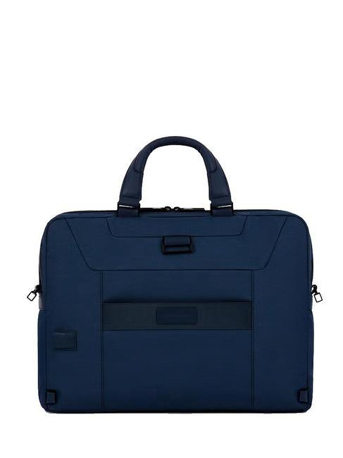 CAMPIONARIO - GIO Cartella in pelle e tessuto porta pc 15.6" blu - Cartelle Lavoro