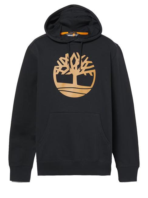 TREE LOGO Felpa con cappuccio black/wheat boot - Felpe Uomo