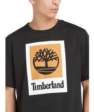 TIMBERLAND STACK LOGO T-shirt in cotone NERO - T-shirt Uomo - 3