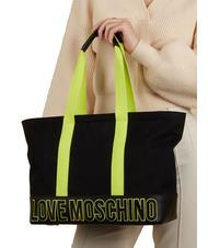LOVE MOSCHINO FREE TIME  Shopper in canvas Nero - Borse Donna - 5