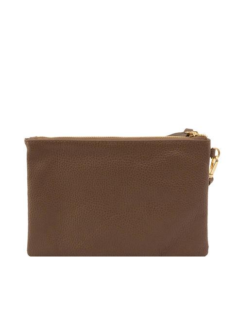 ROBERTA Pochette in pelle dollaro taupe - Borse Donna