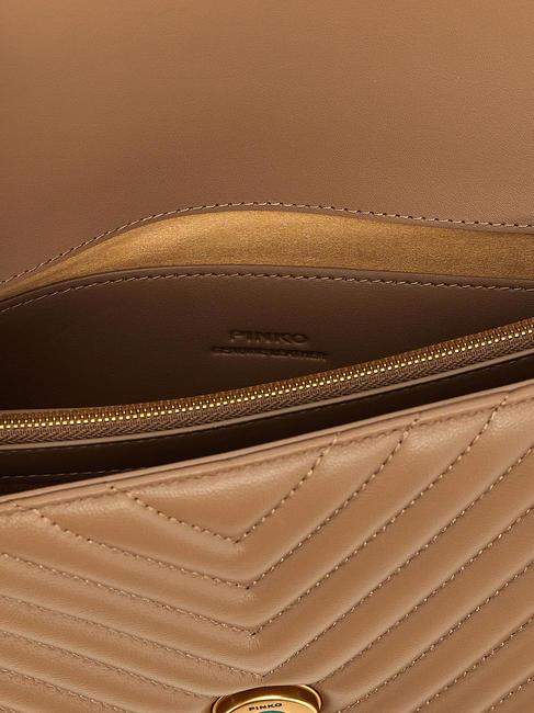 CLASSIC LOVE ONE Borsa in pelle nappa biscotto zenzero-antique gold - Borse Donna